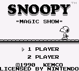 Snoopy's Magic Show (USA, Europe)